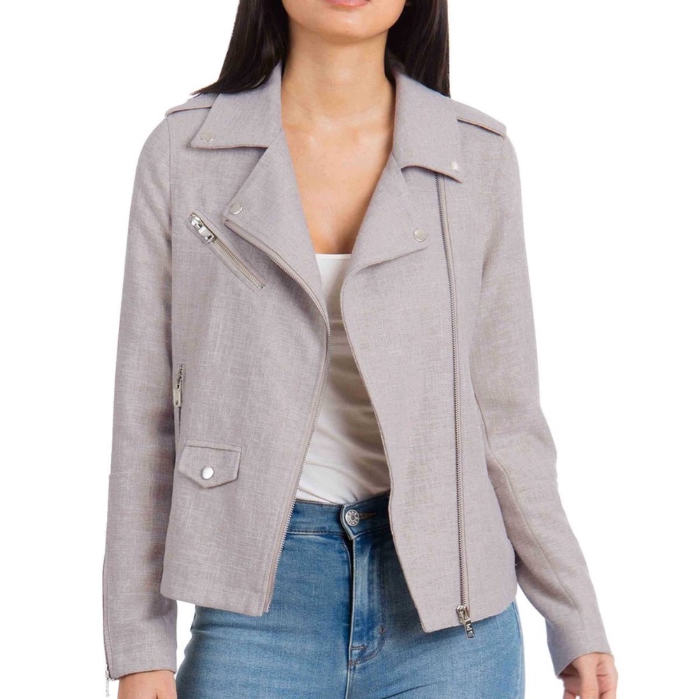 NWT Avec Les Filles Burlap Biker